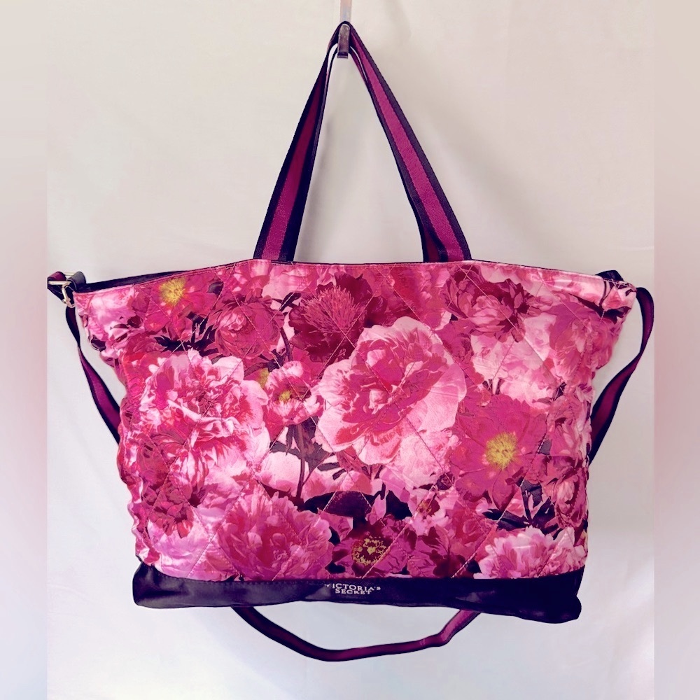 Victoria's Secret Pink Floral and Black Travel Bags